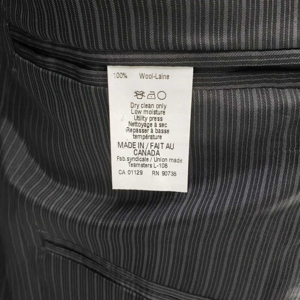 Calvin Klein Men's Gray Wool Slim Fit Sportscoat Blazer Jacket Size 42L